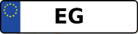 Kennzeichen mit EG