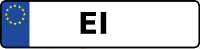 Kennzeichen mit EI
