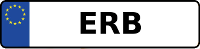 Kennzeichen mit ERB