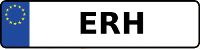 Kennzeichen mit ERH
