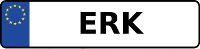 Kennzeichen mit ERK