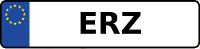 Kennzeichen mit ERZ