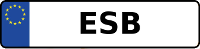 Kennzeichen mit ESB