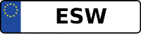 Kennzeichen mit ESW