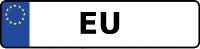 Kennzeichen mit EU