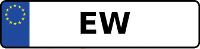 Kennzeichen mit EW