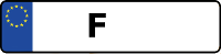 Kennzeichen mit F