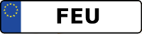 Kennzeichen mit FEU