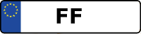 Kennzeichen mit FF