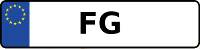 Kennzeichen mit FG