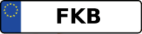Kennzeichen mit FKB