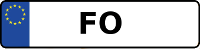 Kennzeichen mit FO
