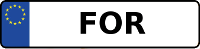 Kennzeichen mit FOR