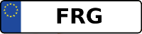 Kennzeichen mit FRG