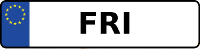Kennzeichen mit FRI