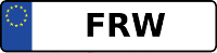 Kennzeichen mit FRW