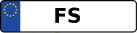Kennzeichen mit FS