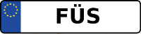Kennzeichen mit FÜS