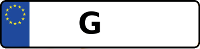 Kennzeichen mit G