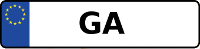 Kennzeichen mit GA