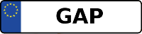 Kennzeichen mit GAP