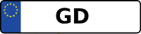 Kennzeichen mit GD