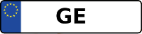 Kennzeichen mit GE