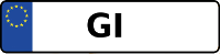 Kennzeichen mit GI