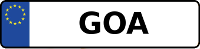Kennzeichen mit GOA
