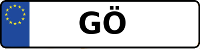 Kennzeichen mit GÖ
