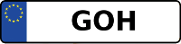 Kennzeichen mit GOH