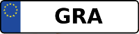 Kennzeichen mit GRA