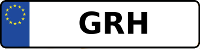 Kennzeichen mit GRH