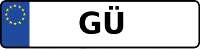 Kennzeichen mit GÜ
