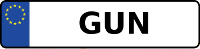 Kennzeichen mit GUN