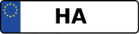 Kennzeichen mit HA