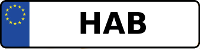 Kennzeichen mit HAB