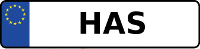 Kennzeichen mit HAS