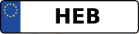 Kennzeichen mit HEB