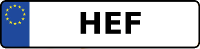 Kennzeichen mit HEF