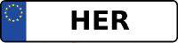 Kennzeichen mit HER