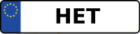 Kennzeichen mit HET
