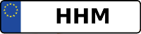 Kennzeichen mit HHM