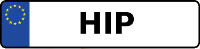 Kennzeichen mit HIP