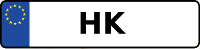 Kennzeichen mit HK