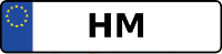 Kennzeichen mit HM