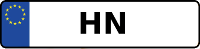 Kennzeichen mit HN