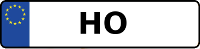 Kennzeichen mit HO