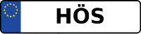 Kennzeichen mit HÖS