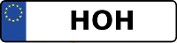 Kennzeichen mit HOH
